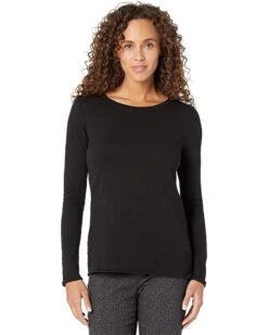 Dylan By True Grit Cotton Slub Long Sleeve Modern Crew