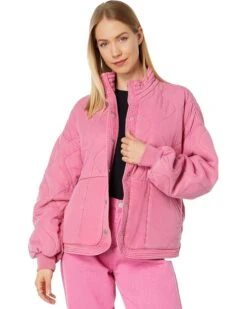 Blank NYC Drop Shoulder Quilted Jacket In Bubblegum