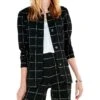 NIC+ZOE Petite Etched Plaid Jacket