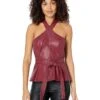 BCBGMAXAZRIA Stretch Faux Leather Halter 1 BCBGMAXAZRIA Stretch Faux Leather Halter -Clothing Sale Shop 71U4AN3CbtL. AC SR736920