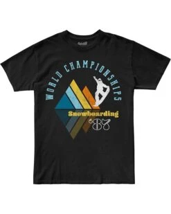 The Original Retro Brand Kids Cotton Snowboard Champs Crew Neck Tee (Big Kids)