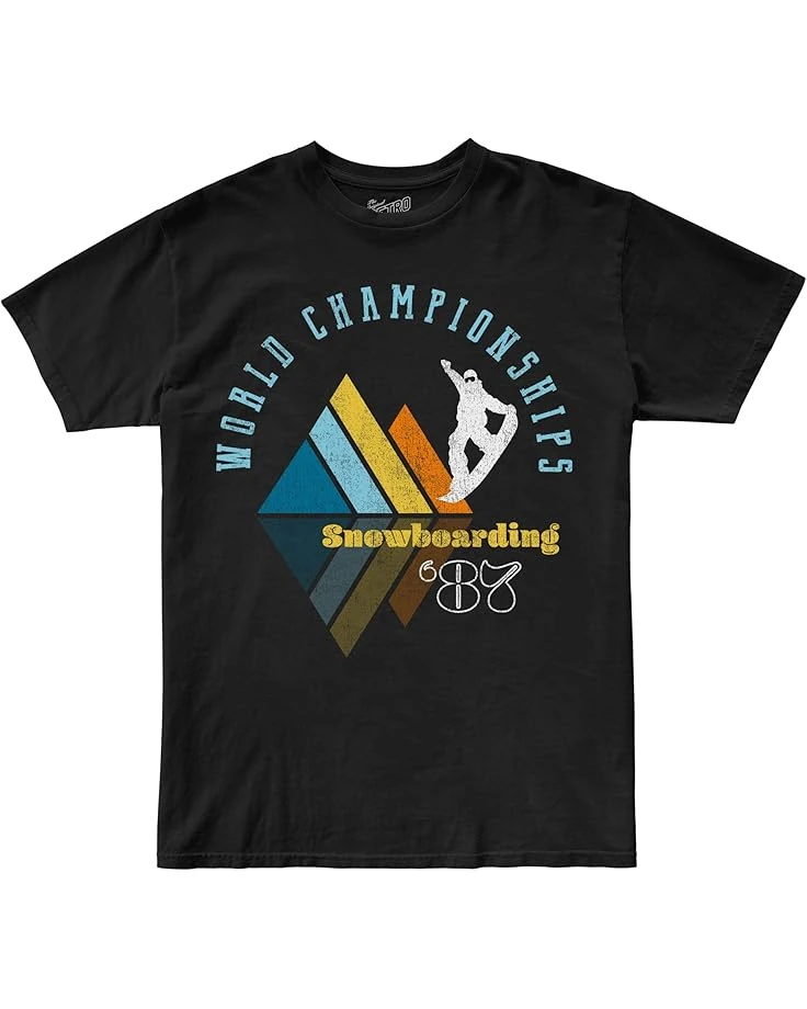 The Original Retro Brand Kids Cotton Snowboard Champs Crew Neck Tee (Big Kids) 3 The Original Retro Brand Kids Cotton Snowboard Champs Crew Neck Tee (Big Kids)