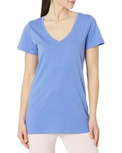 HUE Short Sleeve V-Neck Sleep Tee