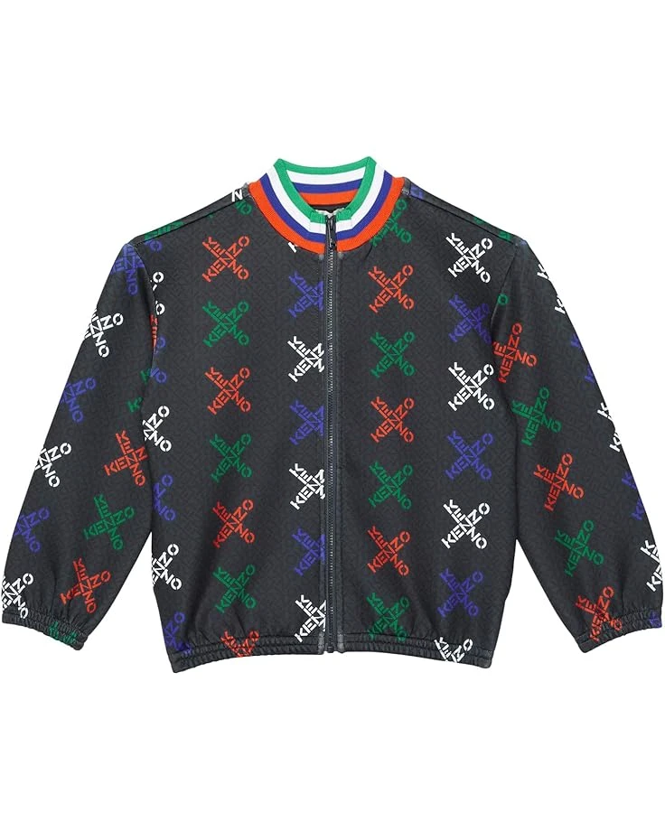 Kenzo Kids Zip-Up Jacket All Over Logo (Little Kids) 3 Kenzo Kids Zip-Up Jacket All Over Logo (Little Kids)
