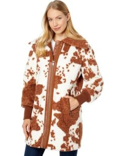 NVLT Cow Print Berber Jacket