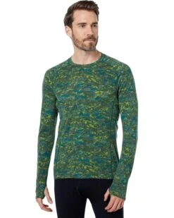 L.L.Bean Cresta Wool Midweight 250 Crew Top Print