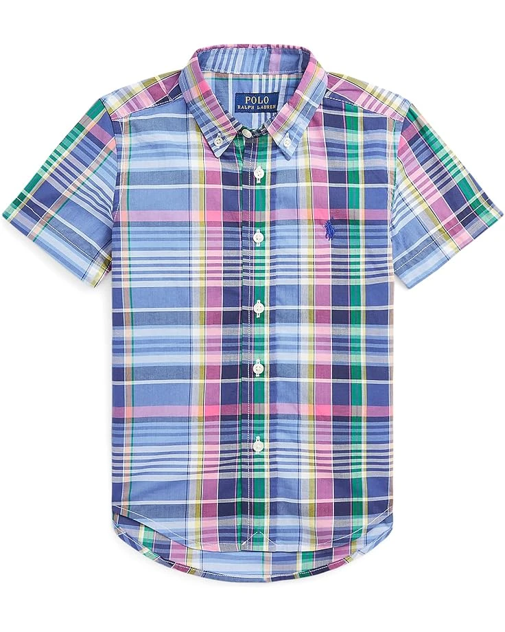 Polo Ralph Lauren Kids Geometric Poplin Short Sleeve Shirt (Toddler) 3 Polo Ralph Lauren Kids Geometric Poplin Short Sleeve Shirt (Toddler)