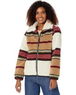 Dylan By True Grit Blanket Stripe Zip Jacket