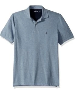 Nautica Men's Short Sleeve Solid Cotton Pique Polo Shirt