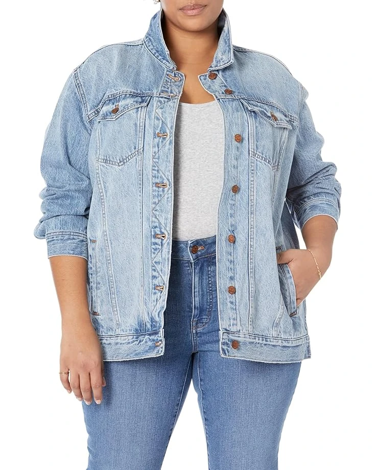 Madewell The Plus Oversized Trucker Jean Jacket In Kelson Wash 3 Madewell The Plus Oversized Trucker Jean Jacket In Kelson Wash