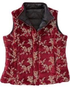 Silverts Vest Outerwear Reversible Puffer Snap