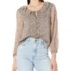 Lucky Brand Printed Chiffon Blouse
