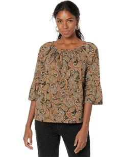 MICHAEL Michael Kors Petite Paisley Flare Sleeve Top